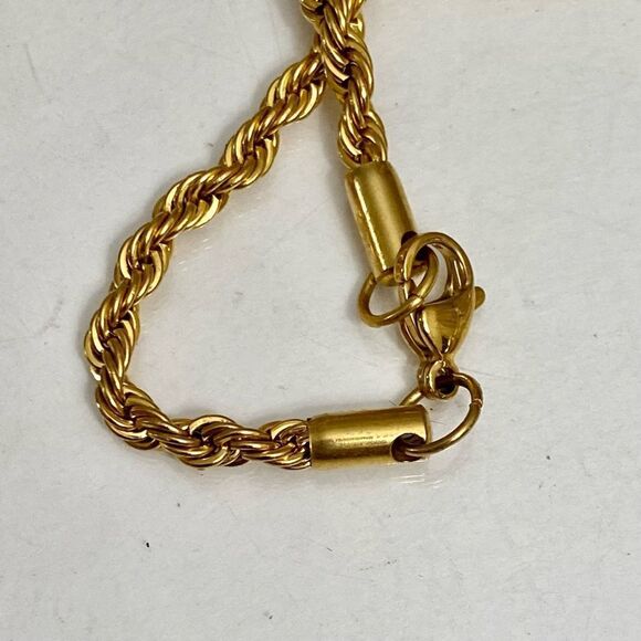 LOUIS VUITTON Lock and key 🔐 on Gold Tone Necklace #319 - Picture 12 of 12